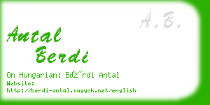 antal berdi business card